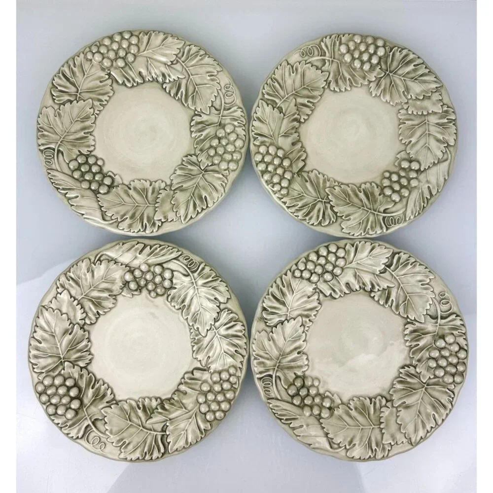 Williams Sonoma Napa Sage Italy Leaf Grape Dessert Bread Appetizer Plates 7